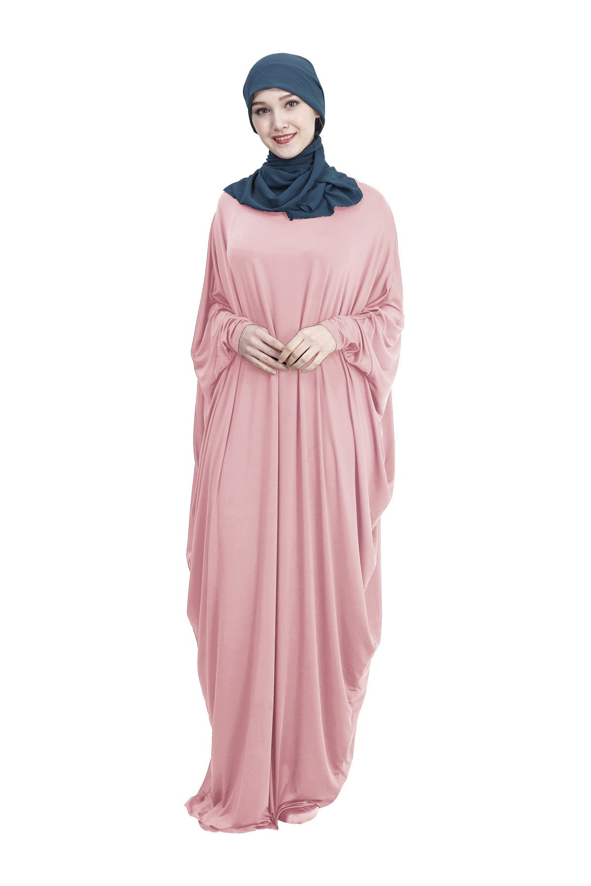 Arab Muslim Casual Clothing Multi-color Bat Sleeve Robe, Abaya