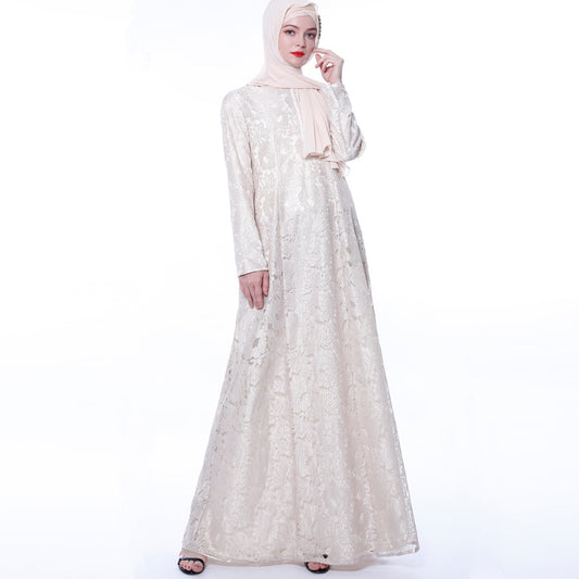 Arab Women's Lace Muslim Women's Dress Summer