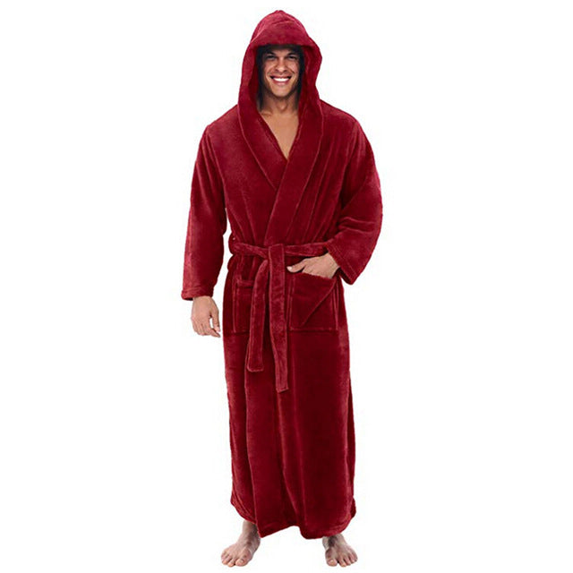 longer bathrobe long-sleeved gown