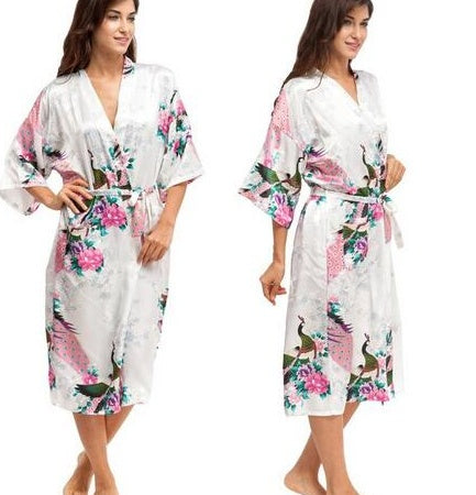 Satin Robes for Brides Wedding Robe Sleepwear Silk