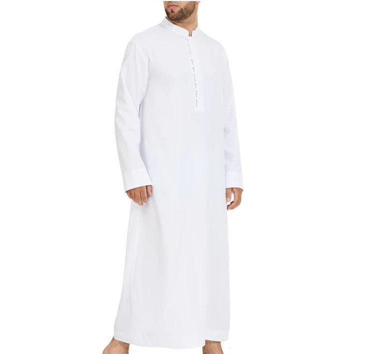 Men's Muslim Loose Lapel Round Neck Robe