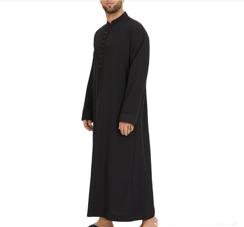 Men's Muslim Loose Lapel Round Neck Robe