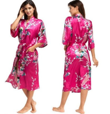 Satin Robes for Brides Wedding Robe Sleepwear Silk