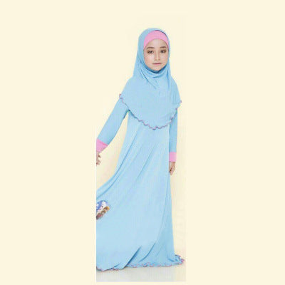 Girl Abaya colorful. Muslim girl dress