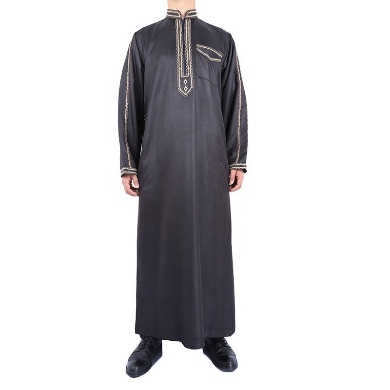 Polyester Cotton Embroidered Robe Style Islamic Arabian