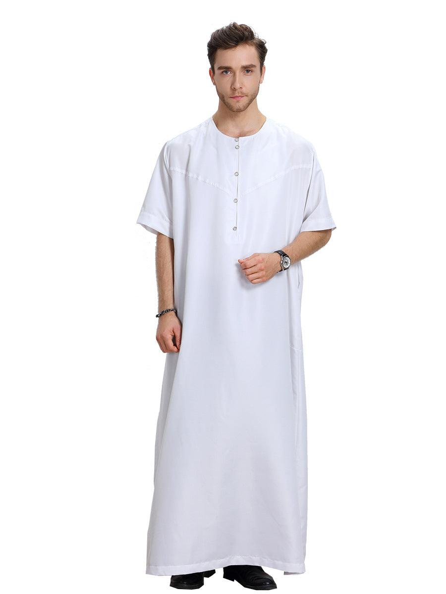 Short Sleeve Solid Men's Robe