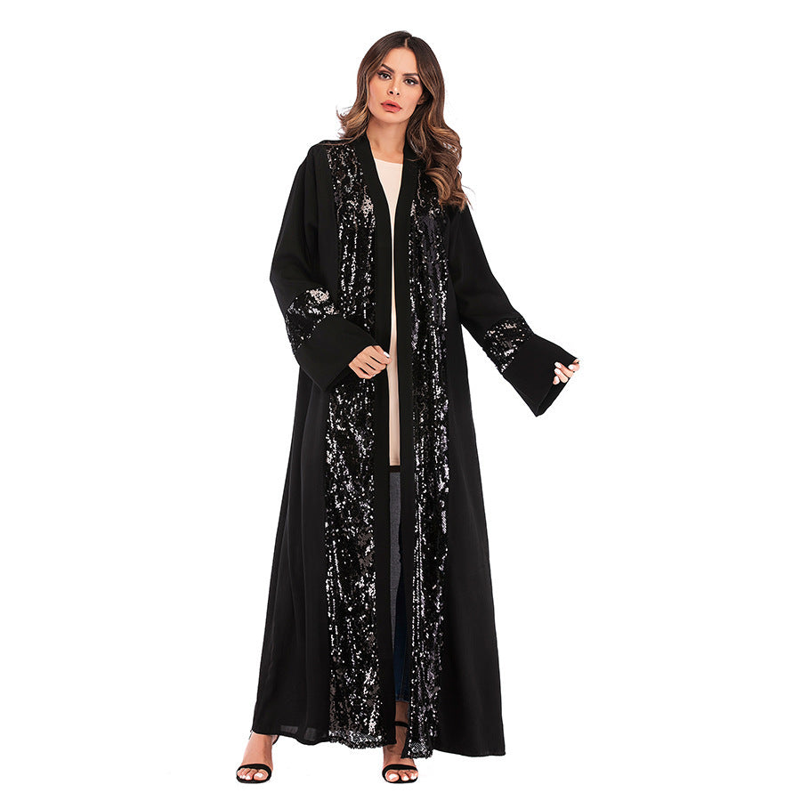 Sequin Patchwork Cardigan Robe For Women