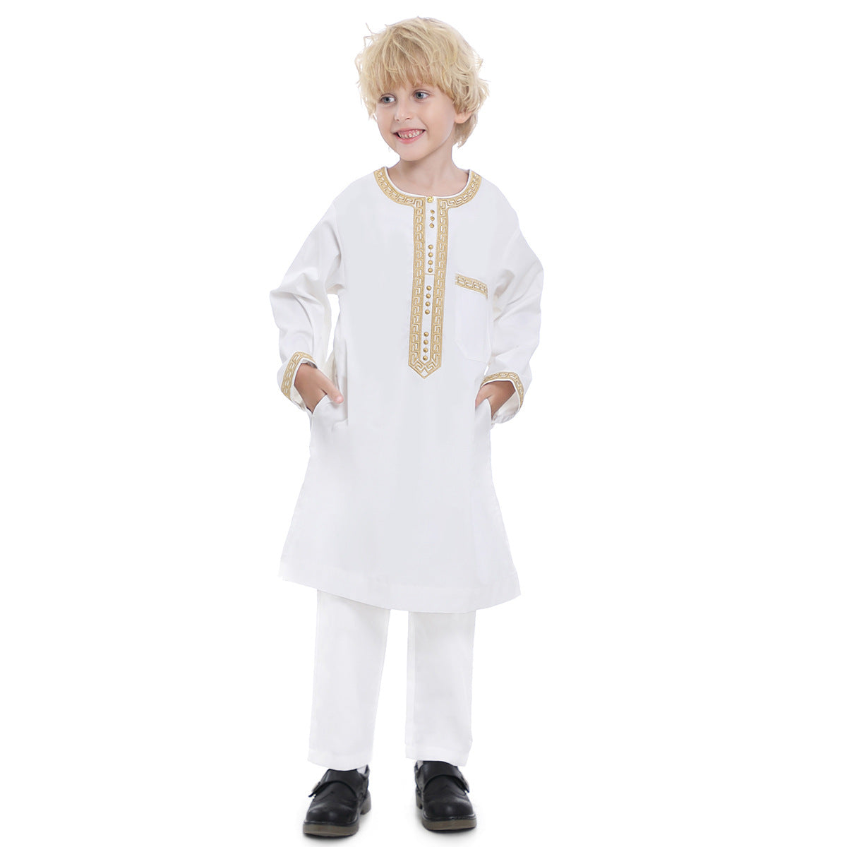 Muslim Boy Embroidered kurta Pyjama