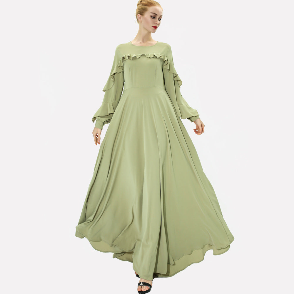 Fairy Long Skirt Muslim Women's Dress With Big Swing