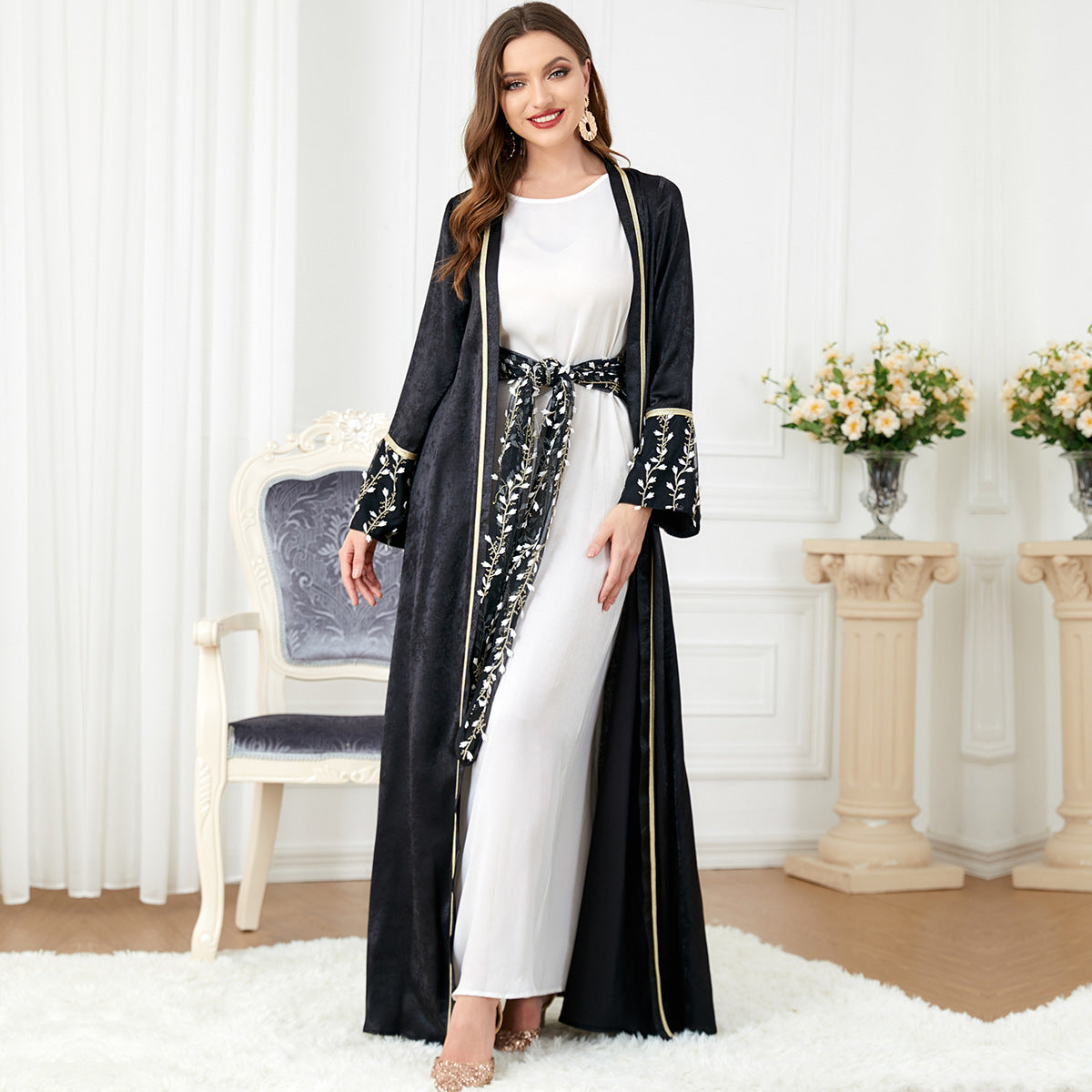 Women's Suit Two-piece Middle Eastern Long-sleeved Dress For Women