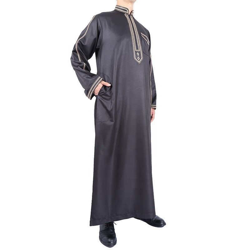 Polyester Cotton Embroidered Robe Style Islamic Arabian