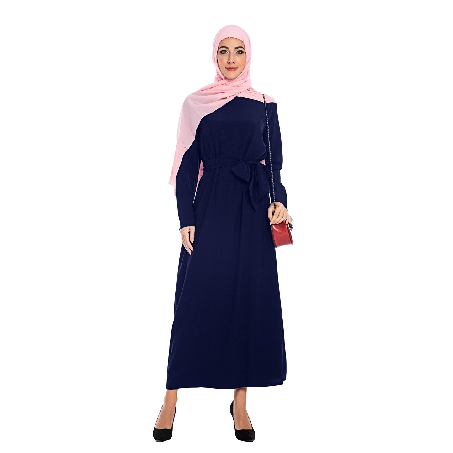 Plain Color Simple Saudi Arabian Muslim Dress