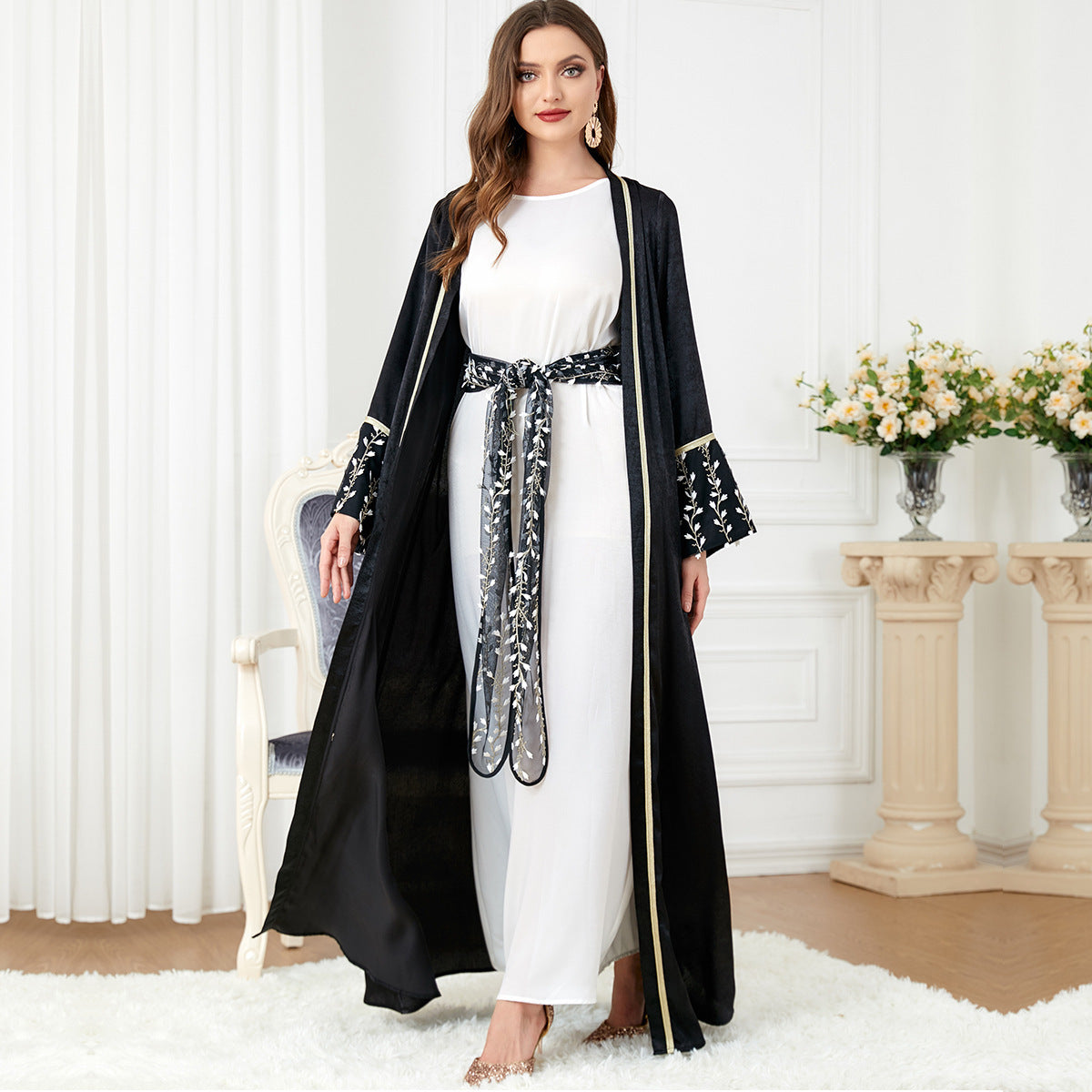 Women's Suit Two-piece Middle Eastern Long-sleeved Dress For Women