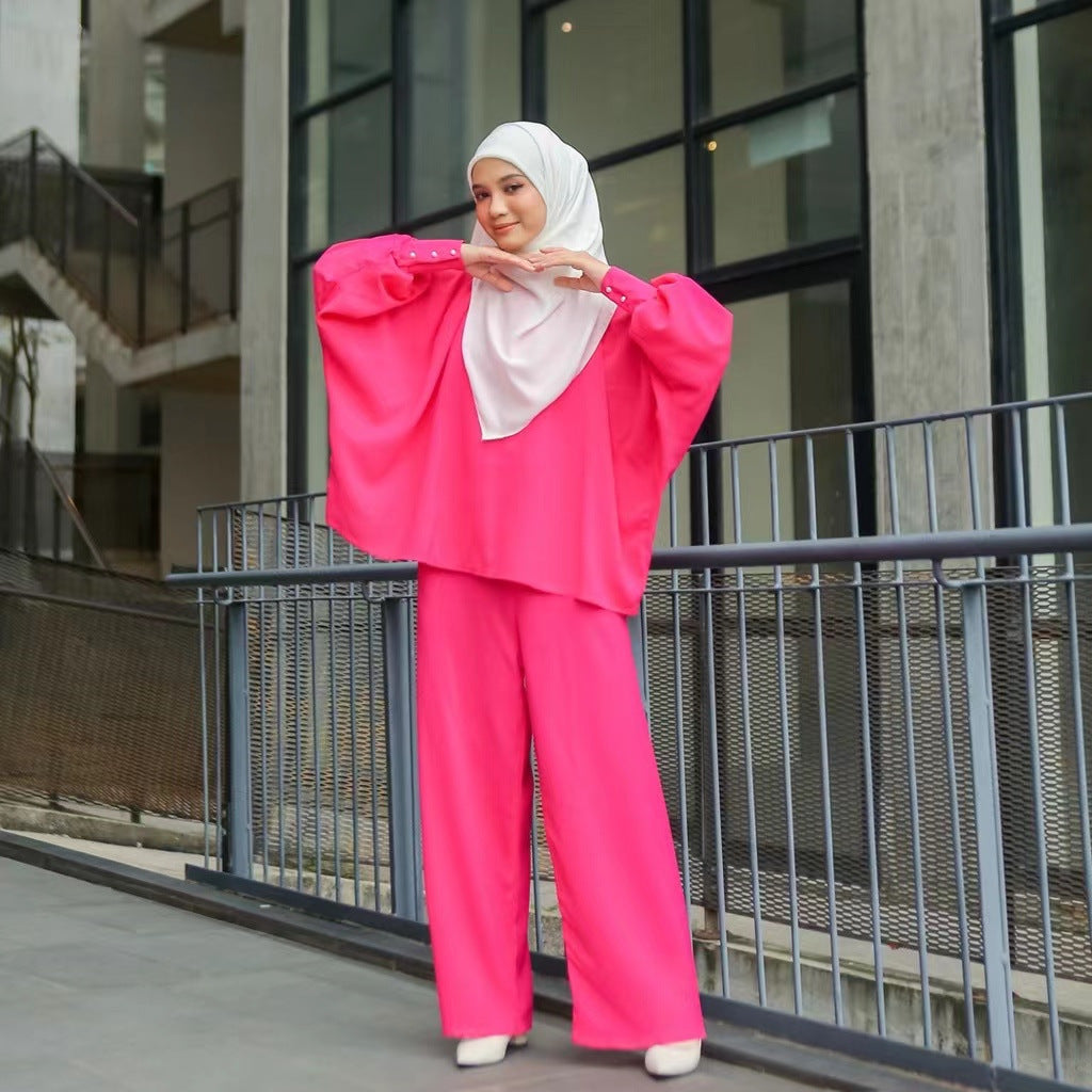 Muslim Loose Leisure Suit Malay Indonesia Two-piece Suit