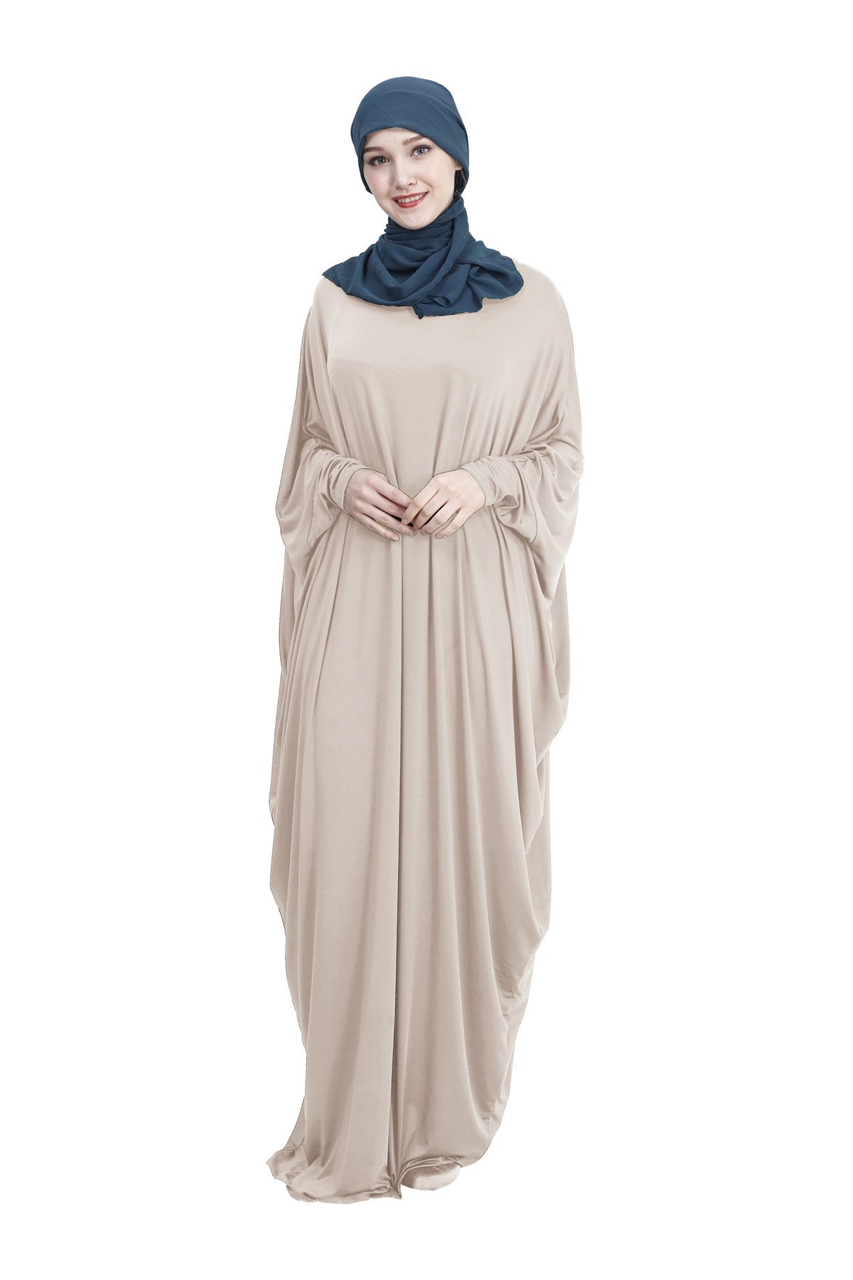 Arab Muslim Casual Clothing Multi-color Bat Sleeve Robe, Abaya