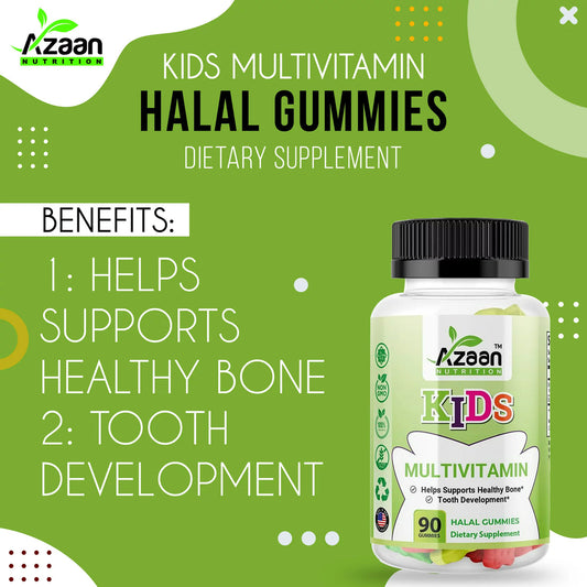 Azaan Nutrition's Halal Kids Multi-Vitamin Gummies 90ct