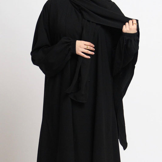 European And American Muslim Arabic Solid Color Hooded Robe Dress