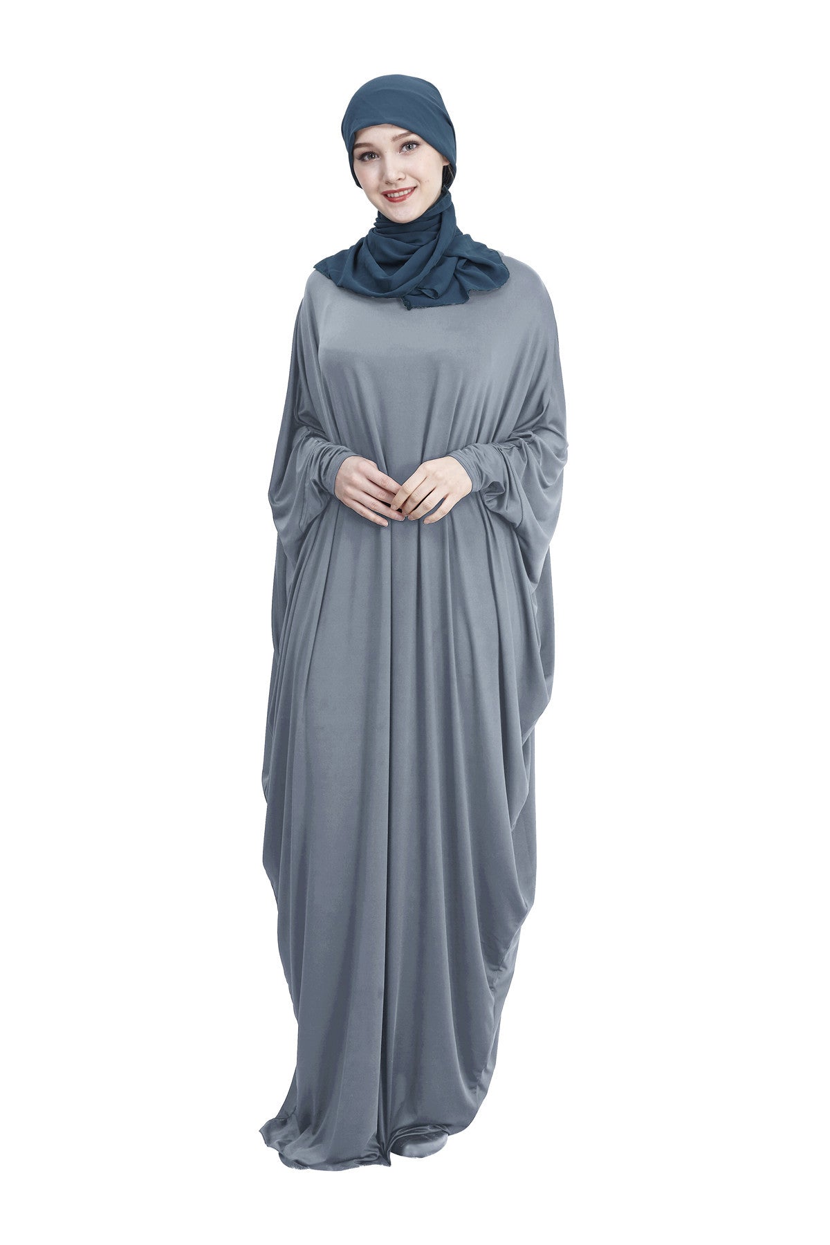 Arab Muslim Casual Clothing Multi-color Bat Sleeve Robe, Abaya