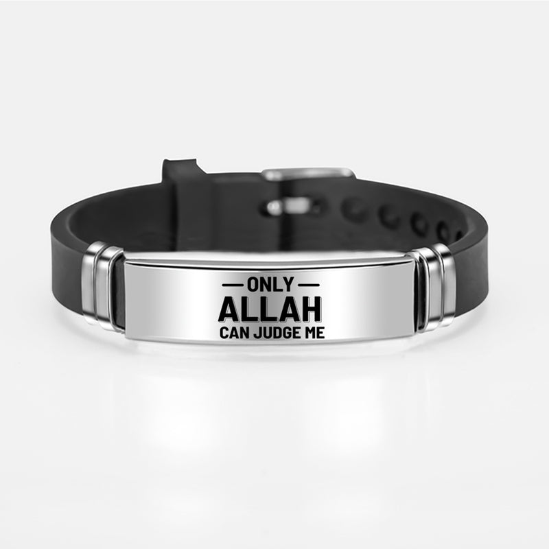 Islam Muslim Allah Stainless Steel Silicone Bracelet Bangle